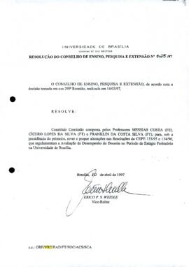 Resolução do Conselho de Ensino, Pesquisa e Extensão nº 0025/1997