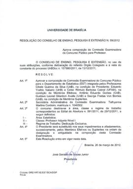 Resolução do Conselho de Ensino, Pesquisa e Extensão nº 0059/2012