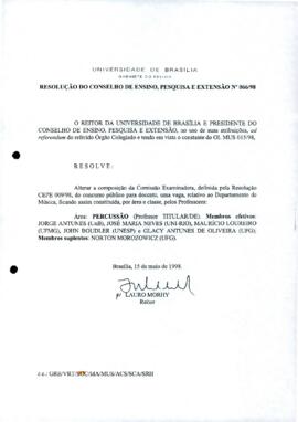 Resolução do Conselho de Ensino, Pesquisa e Extensão nº 0066/1998