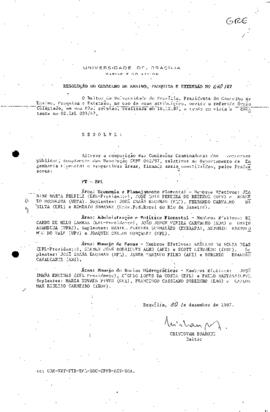 Resolução do Conselho de Ensino, Pesquisa e Extensão nº 0070/1987