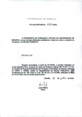 Ato da Reitoria nº 1226/2002