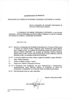 Resolução do Conselho de Ensino, Pesquisa e Extensão nº 0210/2009