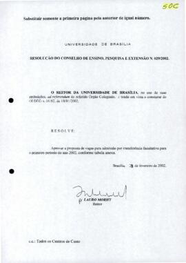 Resolução do Conselho de Ensino, Pesquisa e Extensão nº 0029/2002