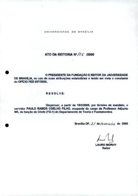 Ato da Reitoria nº 0106/2000