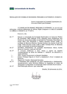 Resolução do Conselho de Ensino, Pesquisa e Extensão nº 0038/2014