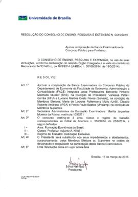 Resolução do Conselho de Ensino, Pesquisa e Extensão nº 0045/2015