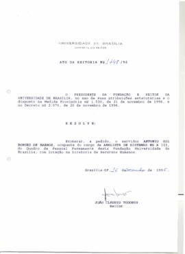 Ato da Reitoria nº 1748/1996