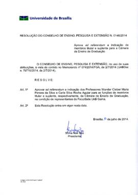 Resolução do Conselho de Ensino, Pesquisa e Extensão nº 0146/2014