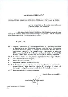 Resolução do Conselho de Ensino, Pesquisa e Extensão nº 0097/2009