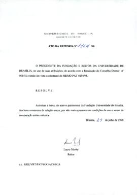 Ato da Reitoria nº 1164/1998