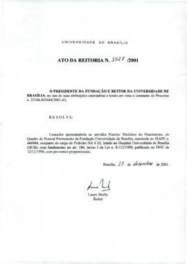 Ato da Reitoria nº 1527/2001