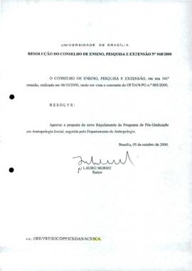 Resolução do Conselho de Ensino, Pesquisa e Extensão nº 0068/2000