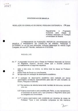 Resolução do Conselho de Ensino, Pesquisa e Extensão nº 0158/2006