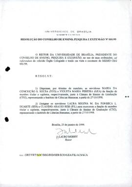 Resolução do Conselho de Ensino, Pesquisa e Extensão nº 0001/1999
