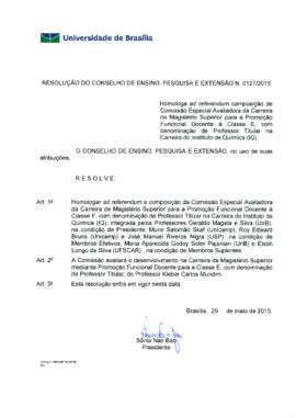 Resolução do Conselho de Ensino, Pesquisa e Extensão nº 0127/2015