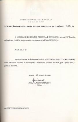 Resolução do Conselho de Ensino, Pesquisa e Extensão nº 0058/1996