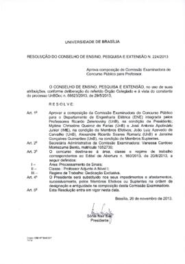 Resolução do Conselho de Ensino, Pesquisa e Extensão nº 0224/2013