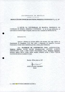 Resolução do Conselho de Ensino, Pesquisa e Extensão nº 0112/1997