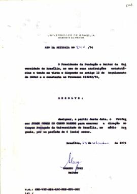 Ato da Reitoria nº 0840/1974