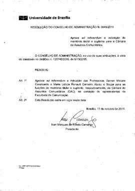 Resolução do Conselho de Administração nº 0049/2015