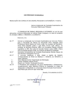 Resolução do Conselho de Ensino, Pesquisa e Extensão nº 0174/2012