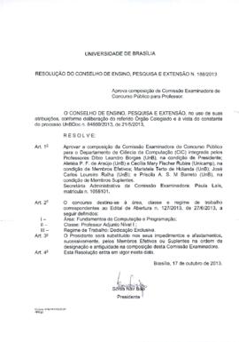 Resolução do Conselho de Ensino, Pesquisa e Extensão nº 0188/2013