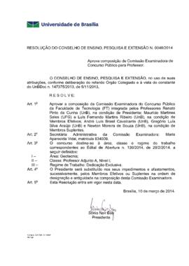 Resolução do Conselho de Ensino, Pesquisa e Extensão nº 0048/2014