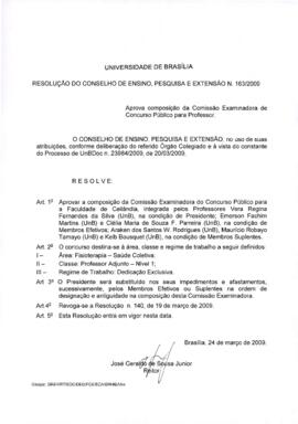Resolução do Conselho de Ensino, Pesquisa e Extensão nº 0163/2009