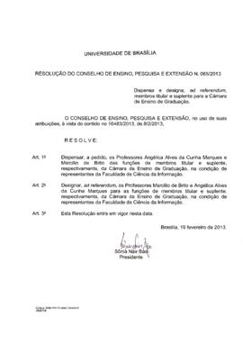 Resolução do Conselho de Ensino, Pesquisa e Extensão nº 0065/2013