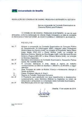 Resolução do Conselho de Ensino, Pesquisa e Extensão nº 0227/2014