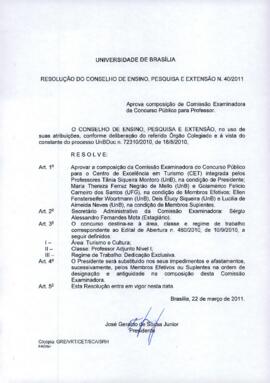 Resolução do Conselho de Ensino, Pesquisa e Extensão nº 0040/2011