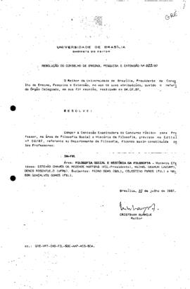 Resolução do Conselho de Ensino, Pesquisa e Extensão nº 0023/1987