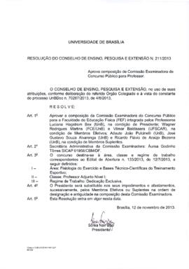 Resolução do Conselho de Ensino, Pesquisa e Extensão nº 0211/2013