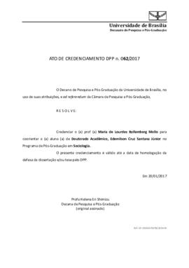 Ato de Credenciamento DPP N° 0062/2017