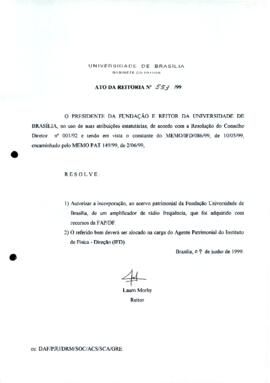 Ato da Reitoria nº 0553/1999