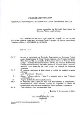 Resolução do Conselho de Ensino, Pesquisa e Extensão nº 0612/2009