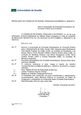Resolução do Conselho de Ensino, Pesquisa e Extensão nº 0008/2014