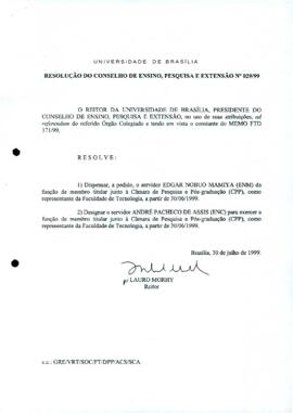 Resolução do Conselho de Ensino, Pesquisa e Extensão nº 0029/1999