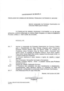 Resolução do Conselho de Ensino, Pesquisa e Extensão nº 0584/2009