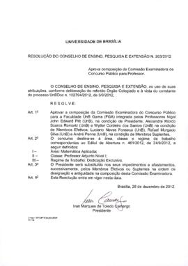 Resolução do Conselho de Ensino, Pesquisa e Extensão nº 0263/2012