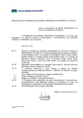 Resolução do Conselho de Ensino, Pesquisa e Extensão nº 0162/2015