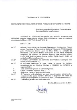 Resolução do Conselho de Ensino, Pesquisa e Extensão nº 0240/2013