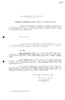 Resolução do Conselho de Ensino, Pesquisa e Extensão nº 0062/1987