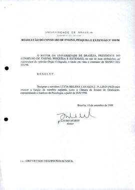 Resolução do Conselho de Ensino, Pesquisa e Extensão nº 0090/1998
