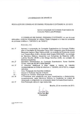 Resolução do Conselho de Ensino, Pesquisa e Extensão nº 0221/2013