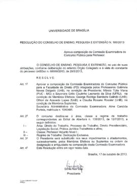 Resolução do Conselho de Ensino, Pesquisa e Extensão nº 0186/2013