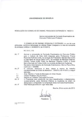 Resolução do Conselho de Ensino, Pesquisa e Extensão nº 0196/2013