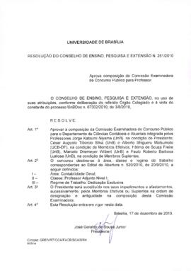 Resolução do Conselho de Ensino, Pesquisa e Extensão Nº 0251/2010