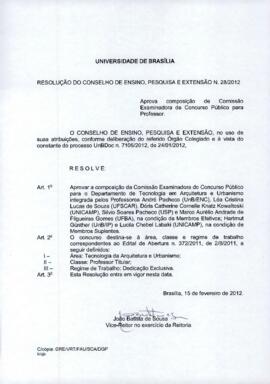 Resolução do Conselho de Ensino, Pesquisa e Extensão nº 0028/2012
