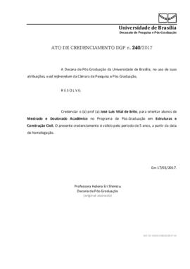 Ato de Credenciamento DPP N° 0240/2017